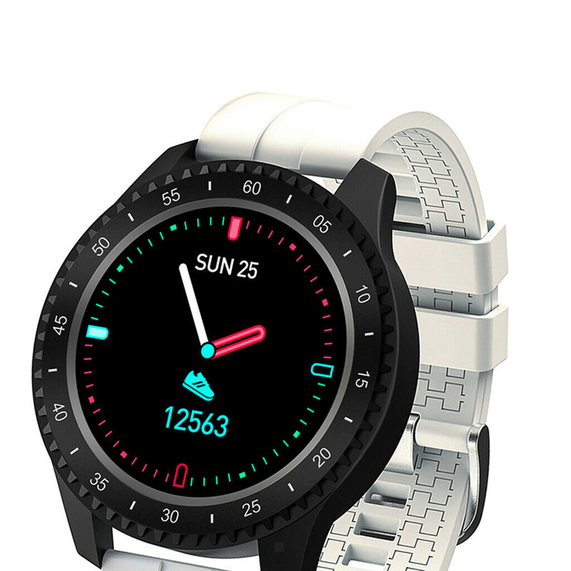 F17 Smartwatch Blood Pressure Heart Rate Monitor Fitness Tracker White