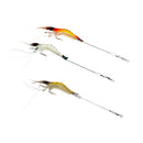 3Pcs Soft Shrimp Lures Glow In Dark Baits Fishing Lures Catch Hooks Sea Bass