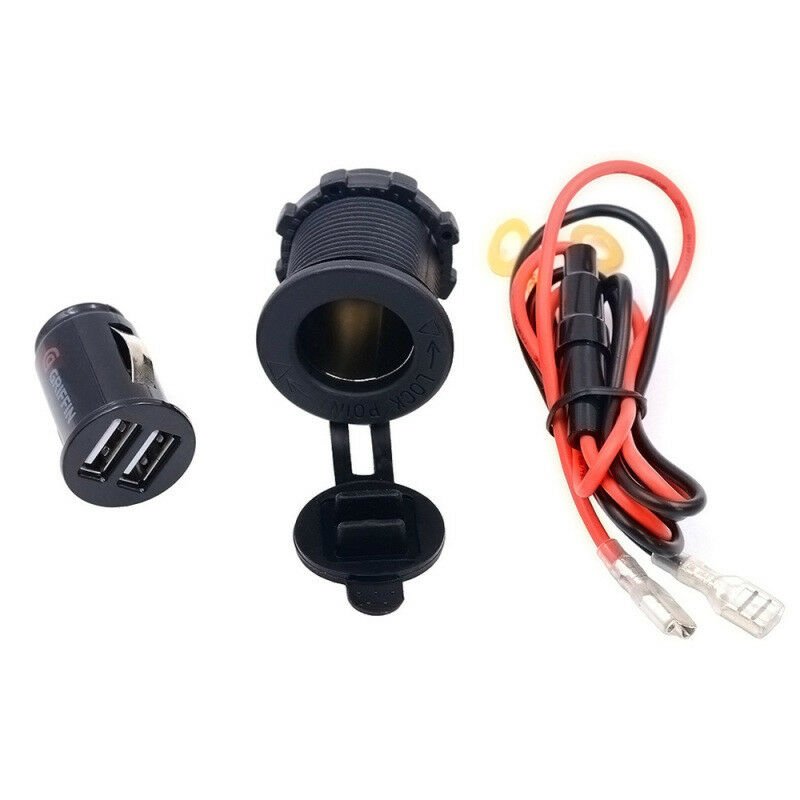 12V Dual USB Car Lighter Socket Splitter Charger Plug Adapter Power