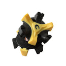 10Pcs Trendy Design Black+Yellow Easy Replacement Spikes Cleats Golf ShoesJ&k