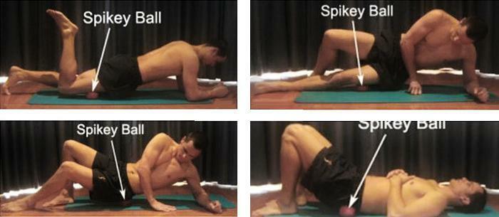 Spiky Massage Ball Reflexology Body Muscle Fitness Stress Relief Blue 55mm