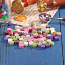 100pcs Retro Fire Painting Pill Octagon Sealing Wax Grain Stamping Envelope