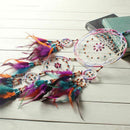 Handmade Fashion Design 4 Circle Dream Catcher with feather wall hanging De N2Q4
