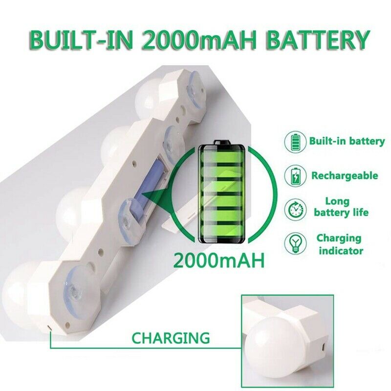 Portable Makeup Lights Cordless Rechargeable Professional LED Vanity Mirror H9I3