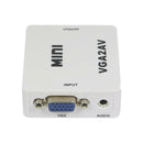 1080P Mini Digital VGA to RCA AV TV CVBS Converter with audio for PC laptop â„–[