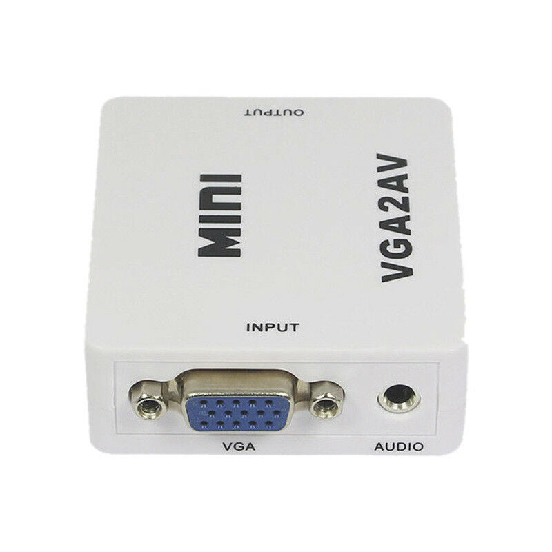 1080P Mini Digital VGA to RCA AV TV CVBS Converter with audio for PC laptop â„–[