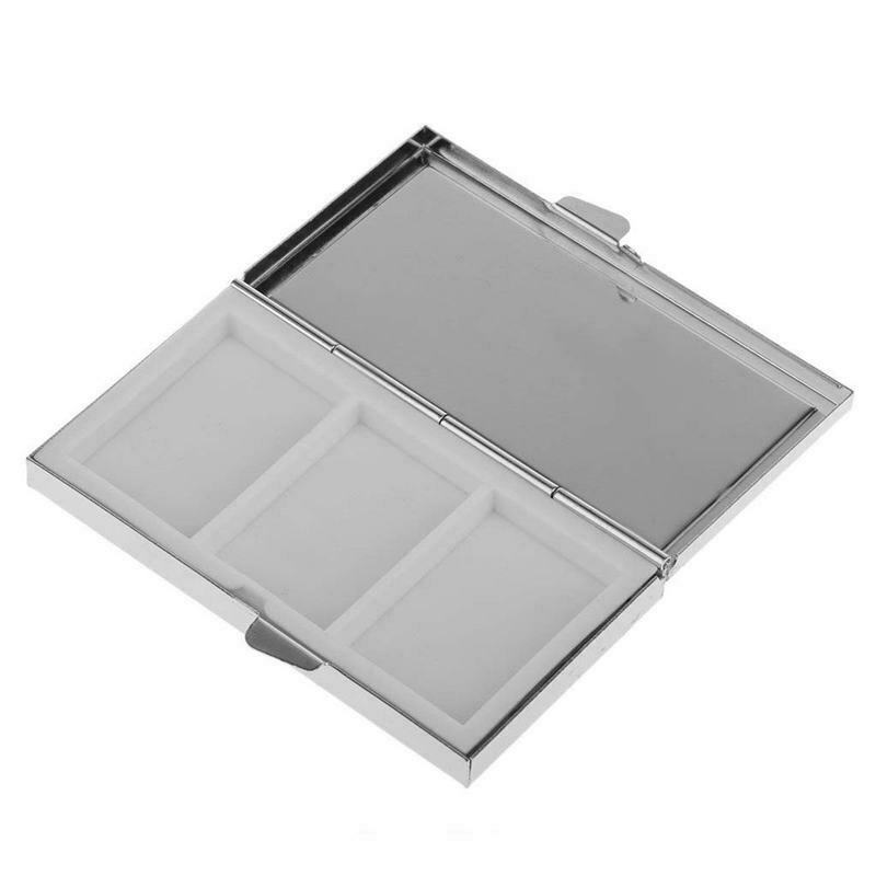 Mini Travel Metal Pill Box Medicine Organizer Container Tray Box Case Stora T2W8