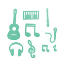 9pcs Scrapbooking DIY Guitar Notes Piano Metal Steel Cutting Die Stencil