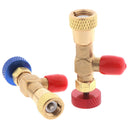 2pcs R410A R22 Refrigeration Charging Adapter for 1/4" Safety Valve Service FT