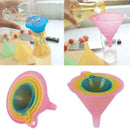 5Pcs/Set Plastic Liquid Oil Funnel Colorful Kitchen Tools 5 Variety Sizes v D5R5
