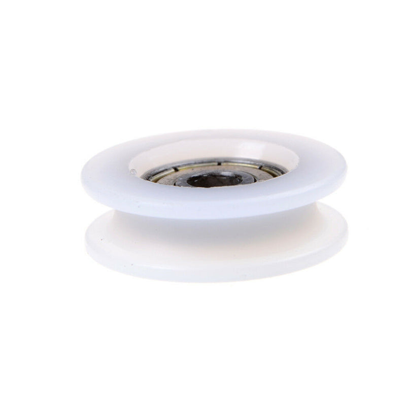 New 6*30*10mm U Groove Metal Shield Nylon Pulley Wheels Roller Ball Bearin JR