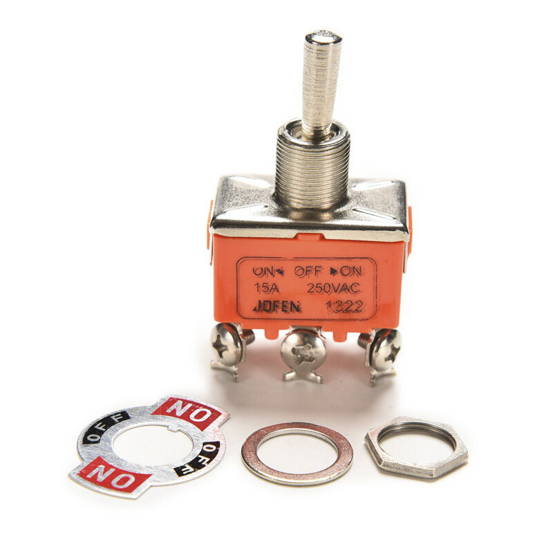 Auto Car Boat 6 Pin 15A 250V Car Tip Toggle DPDT ON OFF ON Switch 12v 220-250 Kw