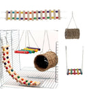 3 Pack Wooden Parrot Toys Hanging Cage For Pets