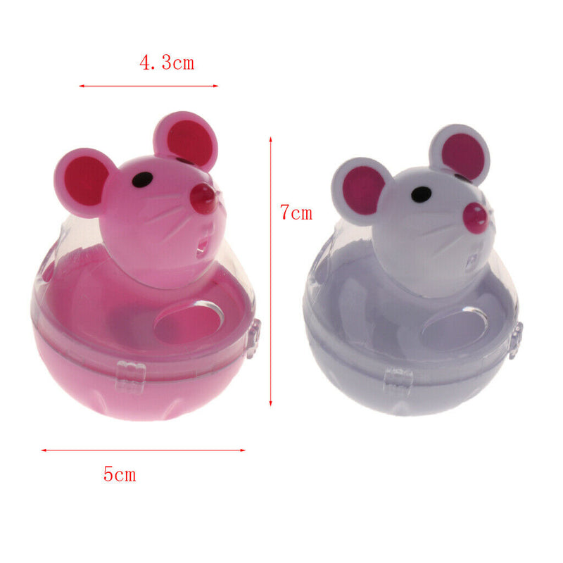 2 pcs Cat Mouse Shape Tumbler Interactive Teaser Toys Store Food Supplies