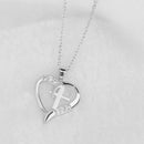 Fashion Charm Heart Cross Pendant Crystal Rhinestone Necklace Jewelry Gift