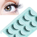 5Pairs Natural Eye Lashes Handmade Messy Cross False Eyelashes Makeup Long Kit
