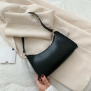 Fashion Pure Women Handbag Leather Female Small Shoulder Tote Bag (Black)