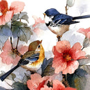 Flowers Birds DIY Full Drill Round Diamond Painting Mosaic Kit Home Decor