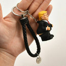 Donald Trump poop keyring president squeeze funny key chain novelty fun Gift HOT