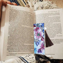 DIY Flower Special Shaped Diamond Painting Leather Tassel Bookmark Crafts