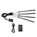 Car LED Strip Light RGB Music Car Interior Light Sound Active Remote Control