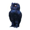 Lifelike Feather Owl Decoy Bird Repellent Scarecrow Halloween Decor Black
