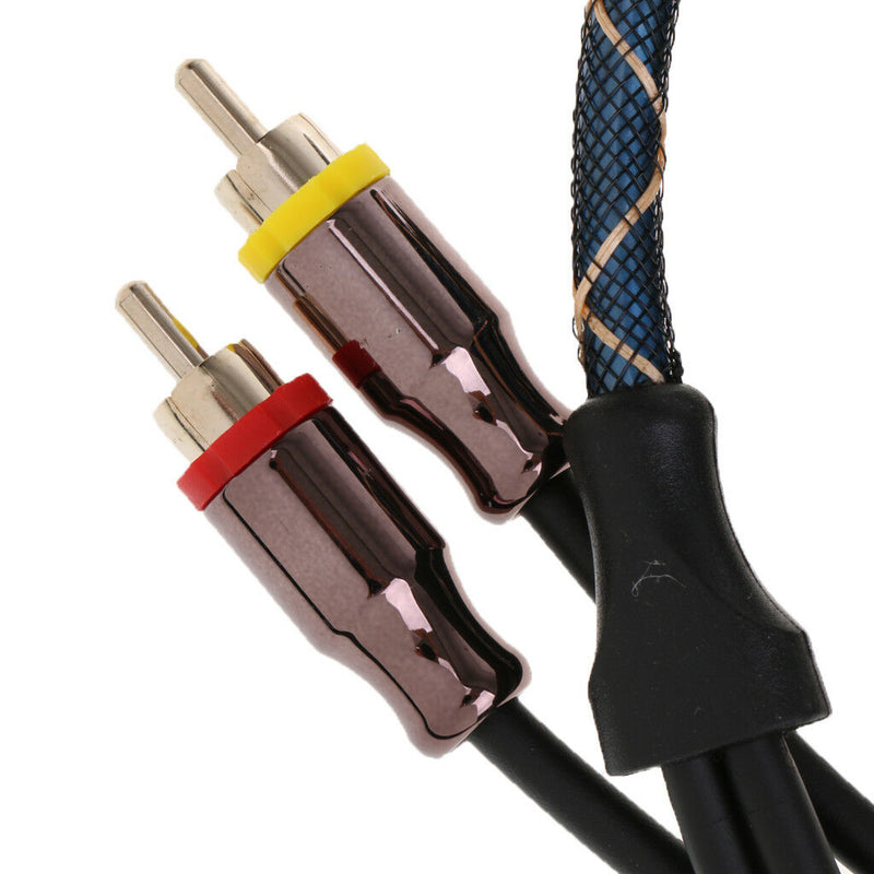 4.5m Car Audio Stereo Amplifier Speaker RCA Interconnect Cable Wire Plug