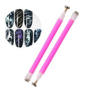 Plum Blossom Magnet Pen Cats Eye Gel Double Head Nail Beauty Art Tool  A