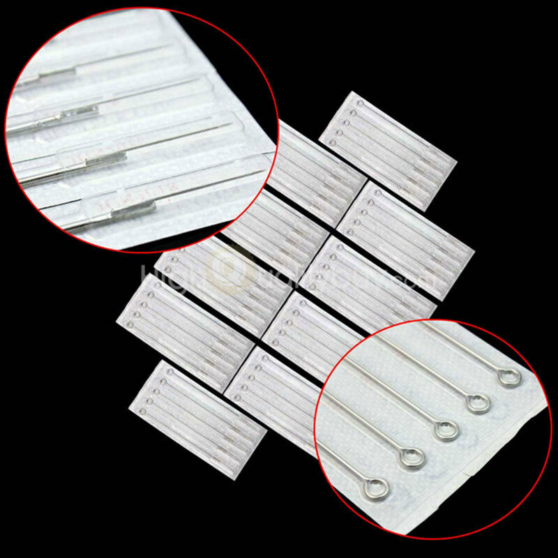 50pcs Sterilized Steel Tattoo Disposable Needles Round Liner Size 5RL dfg