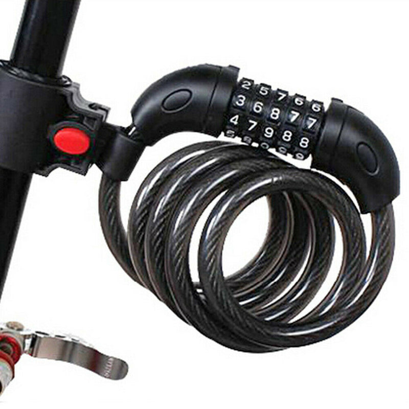 5 Digit Combination Bike Bicycle Cycling Security Code Lock Cable