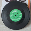6Pcs CD Vinyl Glass Cup Mug Pot Bowl Drink Coasters Placemat Set