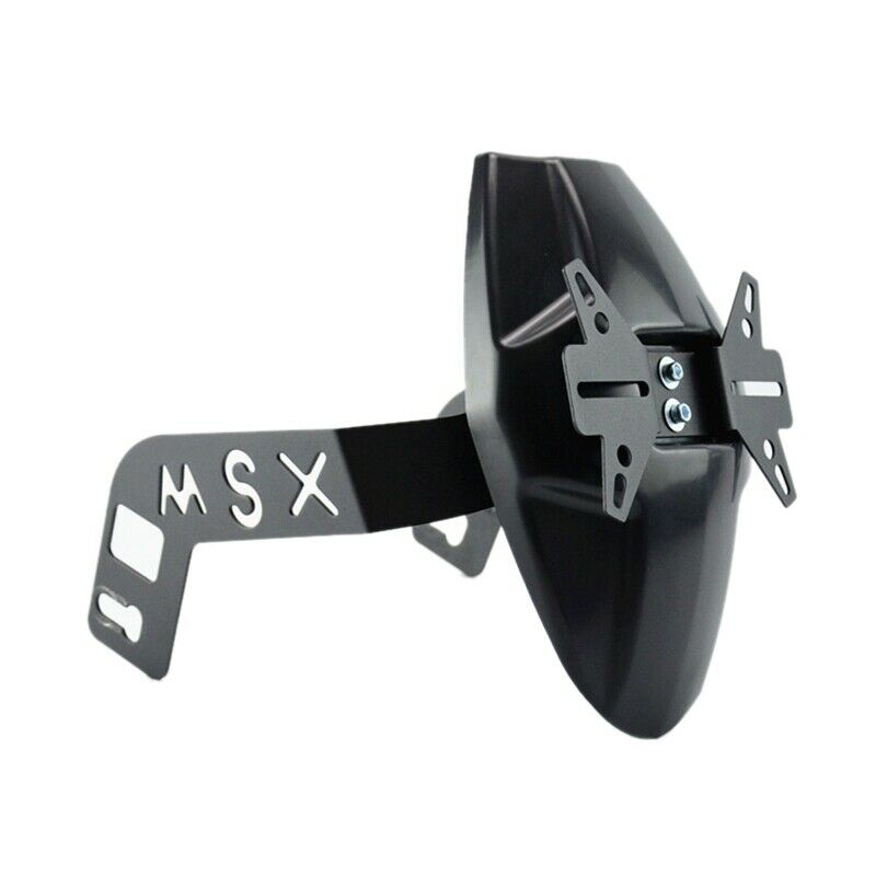 Motorcycle Rear Mudguard Wheel Tire Splash Cover Guard with License Plate B R9F7