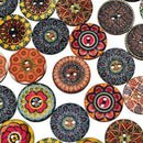 50Pcs/lot Flower Picture Wood Button 2 Holes Mixed DIY Sewing Color Apparel R2F9