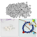 200pcs Crimps Beads Knot Cover Stopper Round Beads End Cap Jewelry Findings