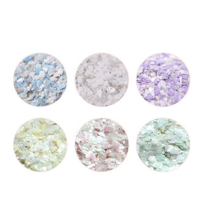 Nail Art Glitter Marble Dust For UV GEL Acrylic Powder Sequin Decor Ti JMS