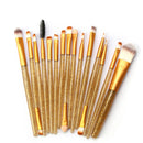 15Pcs Professional Makeup Brushes Set Make up Cosmetic Brush Tools kit Golden