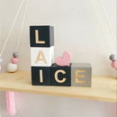 Wooden Cubes, 10 Pieces Natural Square Wooden Blocks Unfinished Craft, Wooden