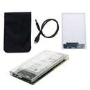 Transparent USB 3.0 External Hard Drive Enclosure Case for 2.5Inch SATA HDD SSD&