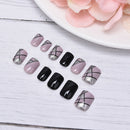 24x French False Nails Art Acrylic Full Cover Tips Manicure Gl%!
