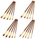 Nylon Hair Oil Paint Brush Pen Set Wooden Handle Watercolor Acrylic Paintin Q1P5
