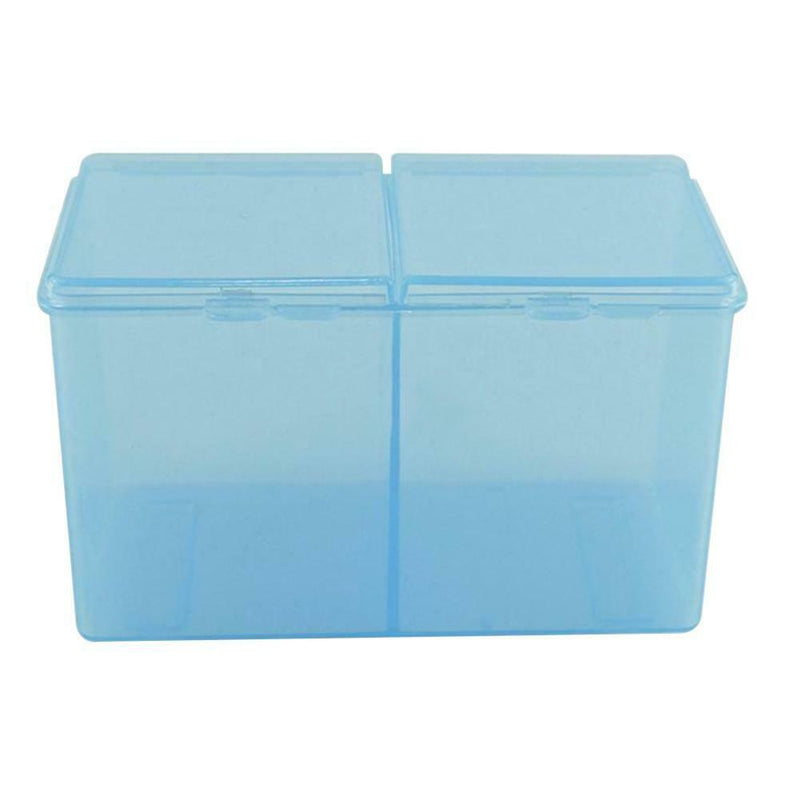 Cleaning Cotton Storage Box Swab Pad Nail Art Compartments Container (Blue) A