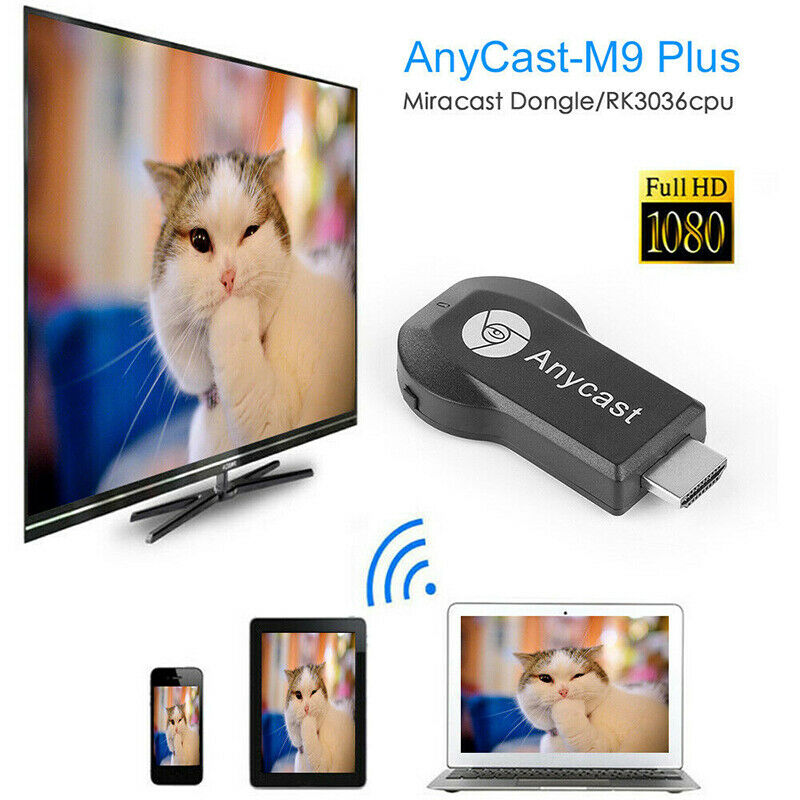 AnyCast M9 Plus WiFi Display Receiver HDMI Dongle 1080P TV DLNA Airplay MiracaTE