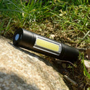 Multifunctional Led Flashlight Usb Rechargeable Battery Powerful Torch Side