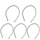 Fashion Spiral Waved Sports Hairband Men Women Hair Hoop Headwear (5pcs) A