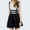 Fashion Women Suspender Skirt Braces Hollow Out Bandage Mini Skater dr.kz