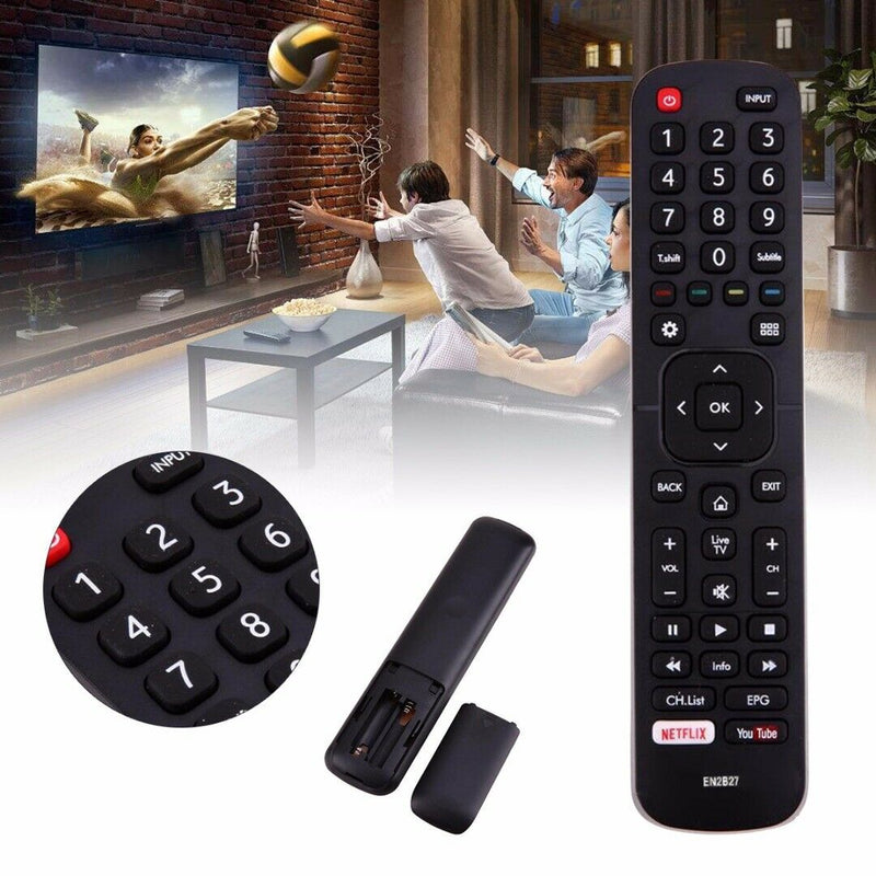 Smart TV Remote EN2B27 Replacement For Hisense RC3394402/01 3139 238 29621