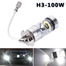 2PCS 100W White LED H3 High Power 2828 Car Fog Light Bulb DRL 1000L UtJCA Ew