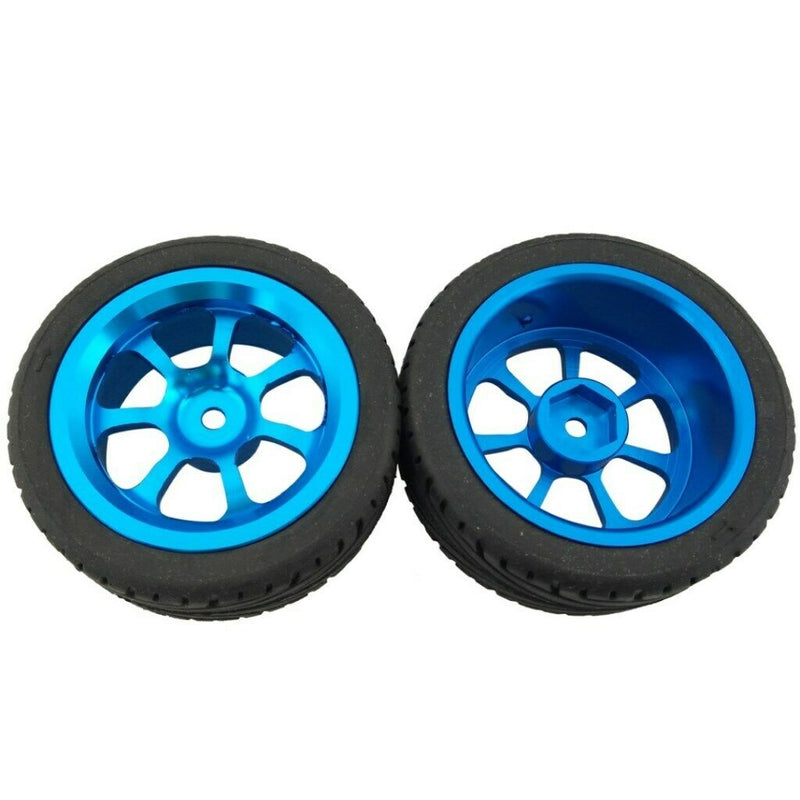 4 Pieces Hub Wheel Rim Rubber Tires Hex Nut Set for RC 1:18 Wltoys A959-B A979-B