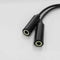 3.5mm AUX Audio Mic Splitter Cable Earphone Headphone Adapter 1 Male To 2 Female
