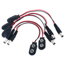 5Pcs 5.5*2.1MM 9V Battery Snap Power Cable to DC Clip Male Line Adapt_